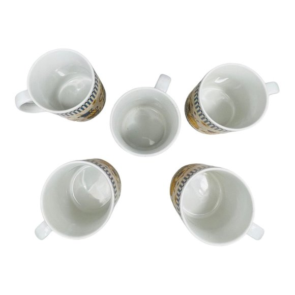 Sakura Vintage 1998 "Teapots" Stoneware Mugs Set of 5 by Debbie Mumm - Picture 10 of 11